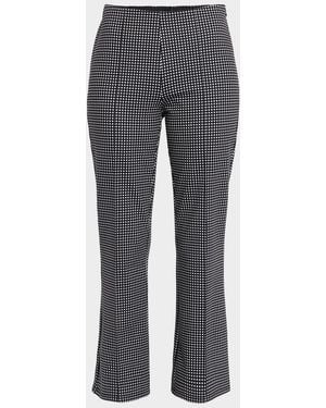 Rails Auray Gingham Cropped Flare Pants - Gray
