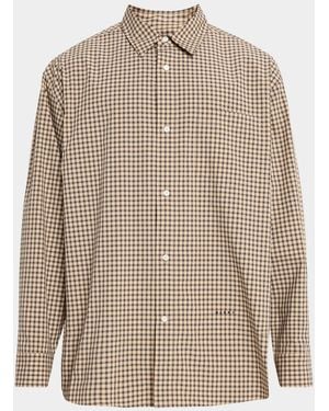 Marni Apos;S Cotton Plaid Button-Front Shirt - Brown
