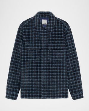 Jonathan Simkhai Apos;S Caleb Plaid Shirt Jacket - Blue