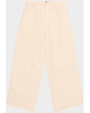 Simone Rocha Apos;S Wide-Leg Five-Pocket Pants - Natural
