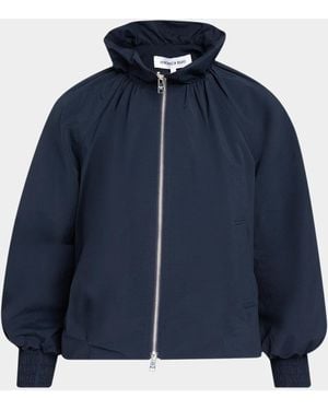 Veronica Beard Circe Hooded Bubble Jacket - Blue