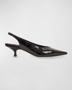 Aera Silvana Vegan Patent Slingback Pumps - Black