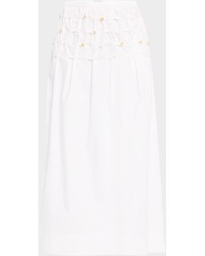 Wynn Hamlyn Button Maxi Skirt - White