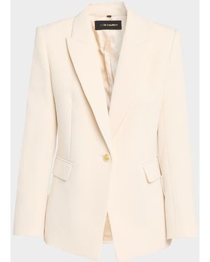 Kobi Halperin Rue Single-Button Crepe Jacket - Natural