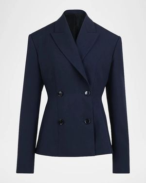 Alaïa Double-Breasted Slim Tailored Jacket - Blue