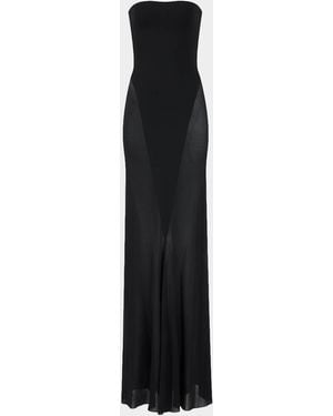 Alaïa Bustier Jersey Dress - Black