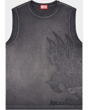 DIESEL Apos;S Jersey Muscle Tank Top - Gray
