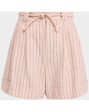 Zimmermann Alchemy Linen Shorts - Pink