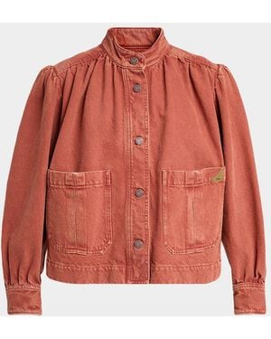 Chloé Gathered Denim Jacket