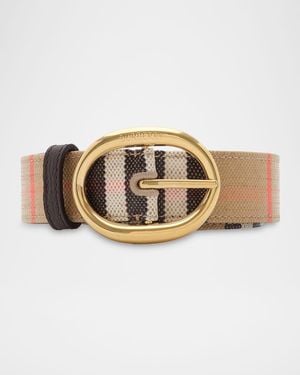 Burberry Reversible Check Bloomsbury Belt - Multicolor