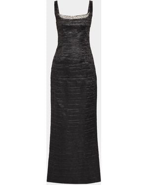 Jonathan Simkhai Martina Embellished Column Gown - Black