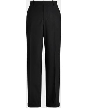 Polo Ralph Lauren High Rise Relaxed Straight-Leg Pants - Black