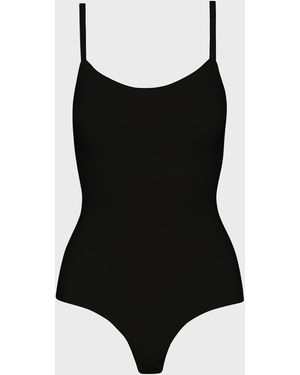 Commando Zone Smoothing Scoop-Neck Bodysuit - Black