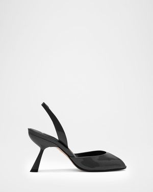 Alexandre Birman 85Mm Miranda Patent Leather Peep-Toe Pumps - White
