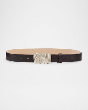 Heaven Mayhem Gaia Medium Leather Belt - Natural