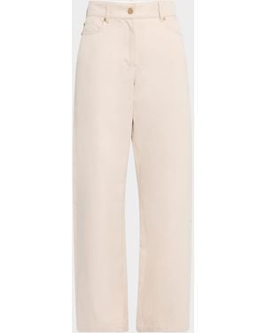Max Mara Valeria Straight-Leg Ankle Jeans - Natural
