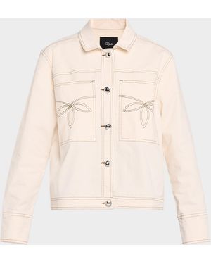 Rails Briggs Top-Stitch Denim Jacket - Natural