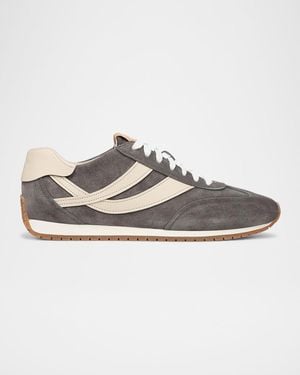 Vince Oasis Low-Top Leather Runner Sneakers - White