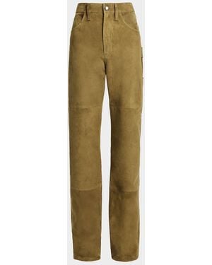 Altuzarra Mills Suede Pants - Natural