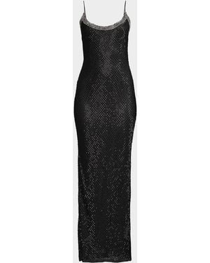 Mac Duggal Beaded Column Gown - Black