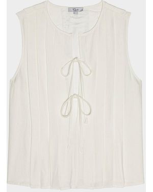 Rails Aja Pleated Sleeveless Top - Natural