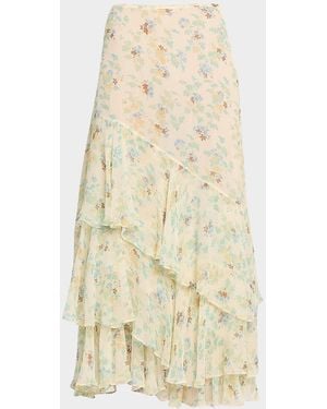 Ulla Johnson Delfina Long-Sleeve Silk Chiffon Blouse - Natural