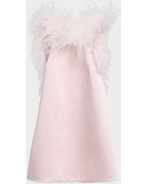 retroféte Jorie Feathered Mini Dress - Pink