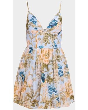 Cara Cara Pero Floral Mini Dress - Blue