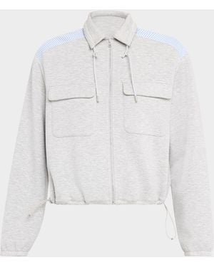 Veronica Beard Stellent Stretch-Scuba Jacket - White
