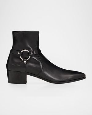 Tom Ford Apos;S Leather Zipped Ankle Boots - Black