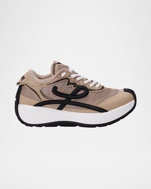Loewe Apos;S Pogo Mix-Media Sneakers - Gray