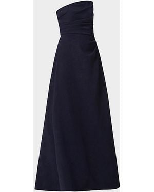 Shoshanna Dory Asymmetric Strapless Gown - Blue