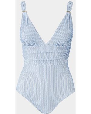 Melissa Odabash Panarea Florian One-Piece Swimsuit - Blue