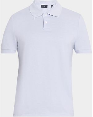 dunhill Apos;S Cotton And Mulberry Silk Polo Shirt - White