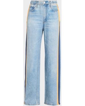 Rag & Bone Rb Miramar Terry Wide-Leg Track Jeans - Blue