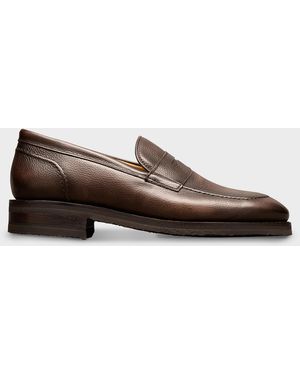 Allen Edmonds Reserve Apos;S Roman Grained Leather Penny Loafers - Brown