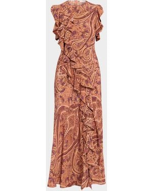 Ulla Johnson Ameline Sleeveless Silk Maxi Dress - Multicolor