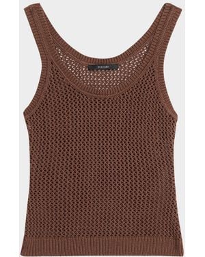Toccin Andy Crochet Tank Top - Brown