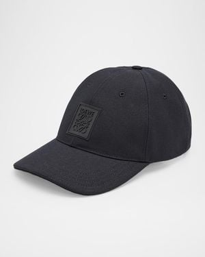 Loewe Apos;S Anagram Patch Cotton Baseball Cap - Blue