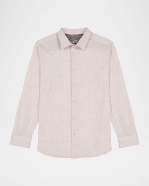Robert Graham Thurston Stretch Paisley Button-Down Shirt - Pink