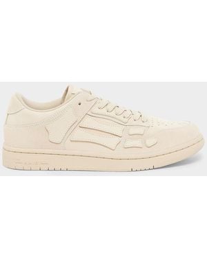 Amiri Apos;S Skel Leather Low-Top Sneakers - Natural