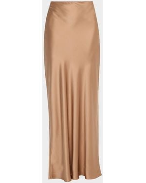 SABLYN Grace Scallop-Trim Bias Cut Maxi Skirt - Natural