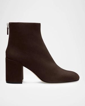 Stuart Weitzman Bacari 75Mm Suede Ankle Boots - Brown