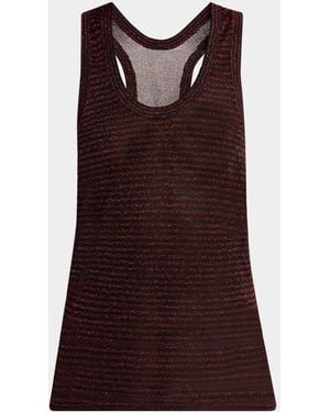 Isabel Marant Cevara Metallic Striped Tank Top - Brown