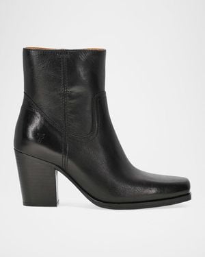 Frye Shiloh Soft Leather Zip Booties - Black