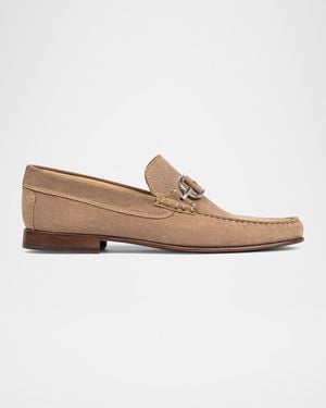 Donald J Pliner Dacio Suede Bit Loafers - White