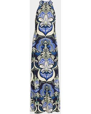 Cara Cara Asher Printed Halter Maxi Dress - Blue