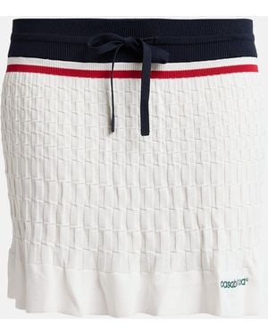 CASABLANCA Knit Tennis Mini Skirt - White