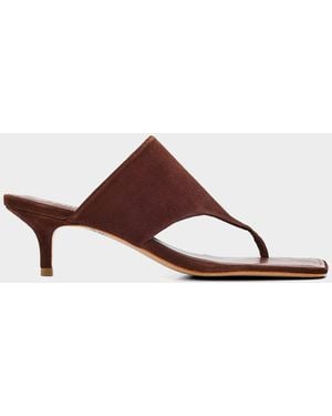 SCHUTZ SHOES 60Mm Sage Suede Sandals - Brown