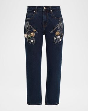 Libertine Buried Treasure Straight-Leg Ankle Boyfriend Jeans - Blue